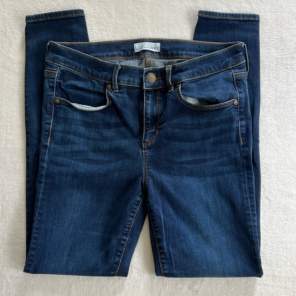 LOFT Dark Wash Legging Jeans (Jeggings)
